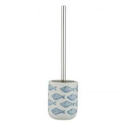 WENKO Brosse WC Aquamarin - Céramique - Beige / Bleu -Accessoires de salle de bain Soldes 1000257820 210422 07411200610 DETAILS P000000001000257820