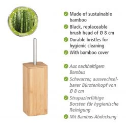 WENKO Brosse WC Bambusa - Bambou - Naturel -Accessoires de salle de bain Soldes 1000257835 210422 074125001641 ICON DETAILS P000000001000257835 icon seal