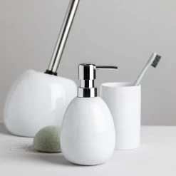 WENKO Set salle de bain Polaris (3 éléments) - Céramique - Blanc -Accessoires de salle de bain Soldes 1000257837 210422 07412900662 DETAILS P000000001000257837