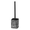 WENKO Porte brosse WC Terrazzo - Polyrésine - Noir - Noir