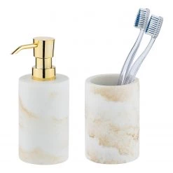 WENKO Set salle de bain Odos (2 éléments) - Blanc