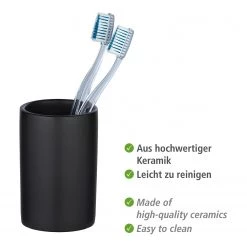 WENKO Set salle de bain Polaris II (3 élém.) - Noir -Accessoires de salle de bain Soldes 1000257861 210422 074147001724 ICON DETAILS P000000001000257861 icon seal