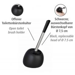 WENKO Set salle de bain Polaris II (3 élém.) - Noir -Accessoires de salle de bain Soldes 1000257861 210422 074148001727 ICON DETAILS P000000001000257861 icon seal