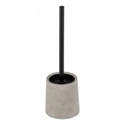 WENKO Brosse WC Villena - Béton / Acier inoxydable - Gris / Noir