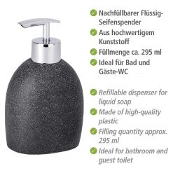 WENKO Distributeur de savon Puro - Anthracite -Accessoires de salle de bain Soldes 1000257885 210422 074204001793 ICON DETAILS P000000001000257885 icon seal