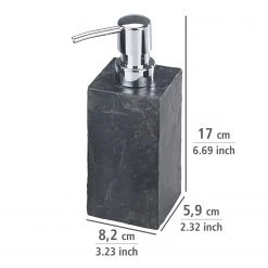WENKO Distributeur de savon Slate Rock - Anthracite -Accessoires de salle de bain Soldes 1000257901 210422 074214001838 ICON DETAILS P000000001000257901 icon seal