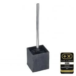 WENKO Brosse WC Slate Rock - Polyrésine - Anthracite