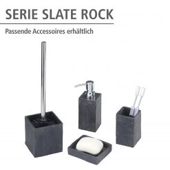 WENKO Brosse WC Slate Rock - Polyrésine - Anthracite -Accessoires de salle de bain Soldes 1000257910 210422 074225001881 ICON DETAILS P000000001000257910 icon seal