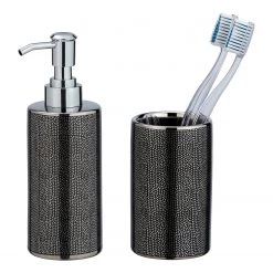WENKO Set salle de bain Nuria (2 éléments) - Céramique - Anthracite