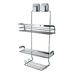 Kleine Wolke Étagère de douche Levana II - Fer - Argenté