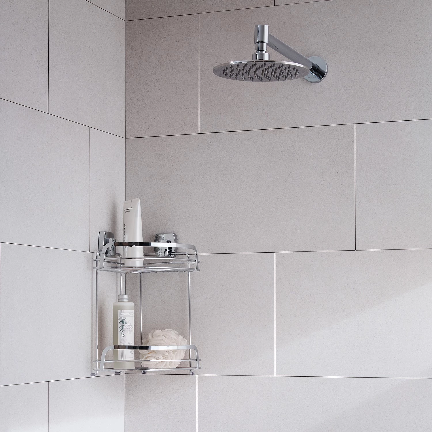 Kleine Wolke Étagère de douche Levana I - Fer - Argenté 2 Kleine Wolke Étagère de douche Levana I - Fer - Argenté – Image 2