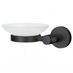 Kleine Wolke Porte-savon Apollo Nero - Aluminium / Verre - Noir / Verre dépoli