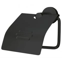 Kleine Wolke Dérouleur papier toilette Apollo Nero - Aluminium - Noir