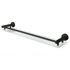 Kleine Wolke Étagère de douche Apollo Nero - Aluminium / Verre - Noir / Verre dépoli