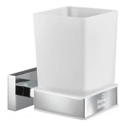 Kleine Wolke Verre à dents Meo - Laiton / Acier inoxydable - Verre dépoli