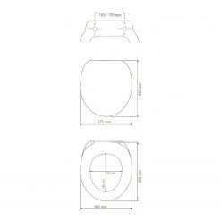 WENKO Siège WC Sea Life - Acier inoxydable / Duroplast - Multicolore -Accessoires de salle de bain Soldes 1000271085 210608 11131200021 SKETCH DETAILS P000000001000271085 sketch