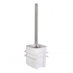 WENKO Ensemble WC Classic Plus II - Acier inoxydable / Polypropylène - Blanc
