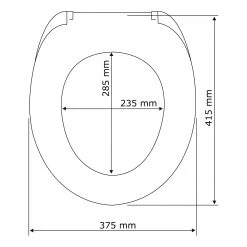 WENKO Siège WC premium Bora Bora - Acier inoxydable / Duroplast - Multicolore -Accessoires de salle de bain Soldes 1000271103 210608 11152800169 SKETCH DETAILS P000000001000271103 sketch
