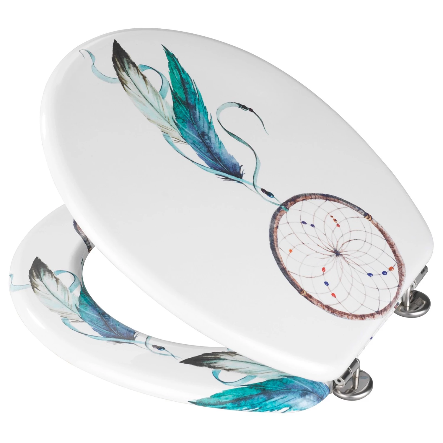 WENKO Siège WC Attrape-rêve - MDF (panneau de fibres à densité moyenne) - Multicolore 2 WENKO Siège WC Attrape-rêve - MDF (panneau de fibres à densité moyenne) - Multicolore – Image 2