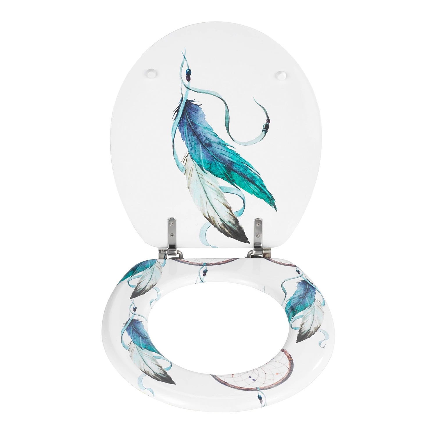 WENKO Siège WC Attrape-rêve - MDF (panneau de fibres à densité moyenne) - Multicolore 6 WENKO Siège WC Attrape-rêve - MDF (panneau de fibres à densité moyenne) - Multicolore – Image 6