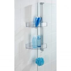 WENKO Étagère d’angle Premium - Acier inoxydable - Argenté -Accessoires de salle de bain Soldes 1000271107 210608 11130900018 MOOD DETAILS P000000001000271107 mood