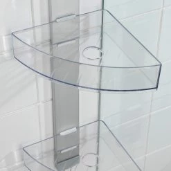 WENKO Étagère d’angle Premium - Acier inoxydable - Argenté -Accessoires de salle de bain Soldes 1000271107 210608 11140600078 DETAILS P000000001000271107