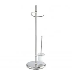 WENKO Ensemble de WC Adiamo - Acier inoxydable - Argenté