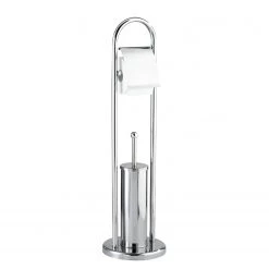 WENKO Ensemble de WC Vasto - Acier inoxydable - Argenté -Accessoires de salle de bain Soldes 1000271111 210608 11151300155 DETAILS P000000001000271111