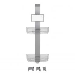 WENKO Serviteur de douche Premium - Acier inoxydable - Argenté -Accessoires de salle de bain Soldes 1000271112 210608 11145200131 DETAILS P000000001000271112