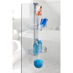 WENKO Serviteur de douche Premium - Acier inoxydable - Argenté -Accessoires de salle de bain Soldes 1000271112 210608 11150300143 MOOD DETAILS P000000001000271112 mood