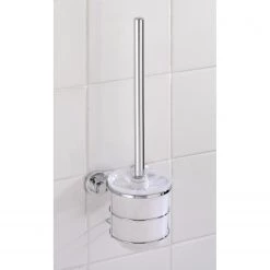 WENKO Ensemble WC mural Bovino avec Power-Loc - Acier inoxydable / Matière plastique ABS - Argenté / Chrome -Accessoires de salle de bain Soldes 1000271113 210608 11144300121 MOOD DETAILS P000000001000271113 mood