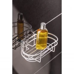 WENKO Étagère murale Classic Plus III - Acier inoxydable - Blanc 5 WENKO Étagère murale Classic Plus III - Acier inoxydable - Blanc -Accessoires de salle de bain Soldes 1000271115 210608 11141400086 MOOD DETAILS P000000001000271115 mood