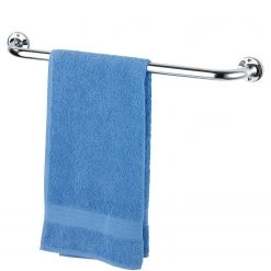 WENKO Porte-serviettes Basic - Acier inoxydable - Argenté - Largeur : 66 cm