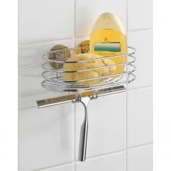 WENKO Étagère murale avec raclette Butono - Acier inoxydable - Chrome -Accessoires de salle de bain Soldes 1000271119 210608 11133400045 MOOD DETAILS P000000001000271119 mood