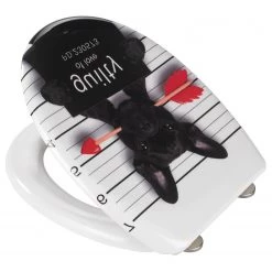 WENKO Siège WC premium Guilty Dog - Acier inoxydable / Duroplast - Multicolore -Accessoires de salle de bain Soldes 1000271124 210608 11143300109 DETAILS P000000001000271124