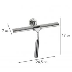 WENKO Raclette de douche Power-Loc Bovino - Acier inoxydable / Matière plastique - Argenté -Accessoires de salle de bain Soldes 1000271125 210608 11131700026 SKETCH DETAILS P000000001000271125 sketch