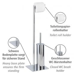 WENKO Ensemble de WC Recco - Acier inoxydable - Chrome -Accessoires de salle de bain Soldes 1000271127 210608 11140200074 DETAILS P000000001000271127