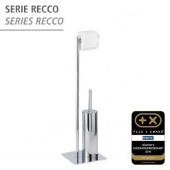 WENKO Ensemble de WC Recco - Acier inoxydable - Chrome -Accessoires de salle de bain Soldes 1000271127 210608 11140300075 DETAILS P000000001000271127