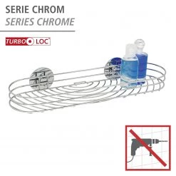 WENKO Maxi étagère d’angle Turbo-Loc Butono - Acier inoxydable - Chrome -Accessoires de salle de bain Soldes 1000271136 210608 11152300164 DETAILS P000000001000271136