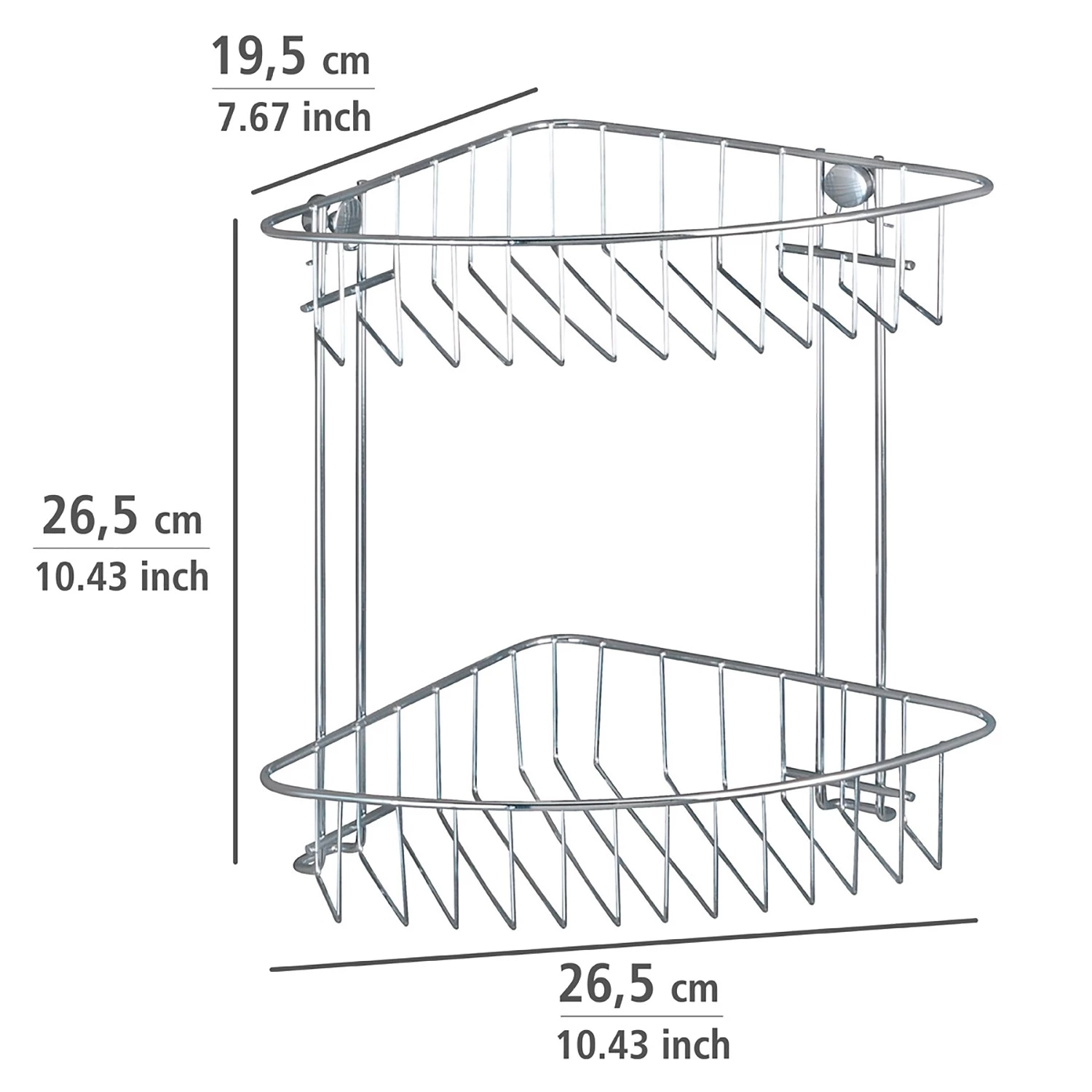 WENKO Étagère murale Classic Acier - Acier inoxydable - Chrome 5 WENKO Étagère murale Classic Acier - Acier inoxydable - Chrome – Image 5