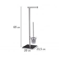 WENKO Ensemble de WC Lima - Acier inoxydable - Argenté -Accessoires de salle de bain Soldes 1000271142 210608 11153900182 SKETCH DETAILS P000000001000271142 sketch
