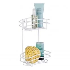 WENKO Étagère murale Classic Plus II - Acier inoxydable - Blanc -Accessoires de salle de bain Soldes 1000271144 210608 11170500277 DETAILS P000000001000271144