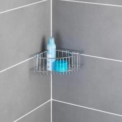 WENKO Étagère d’angle Classic Acier - Acier inoxydable - Chrome -Accessoires de salle de bain Soldes 1000271145 210608 11182000363 MOOD DETAILS P000000001000271145 mood