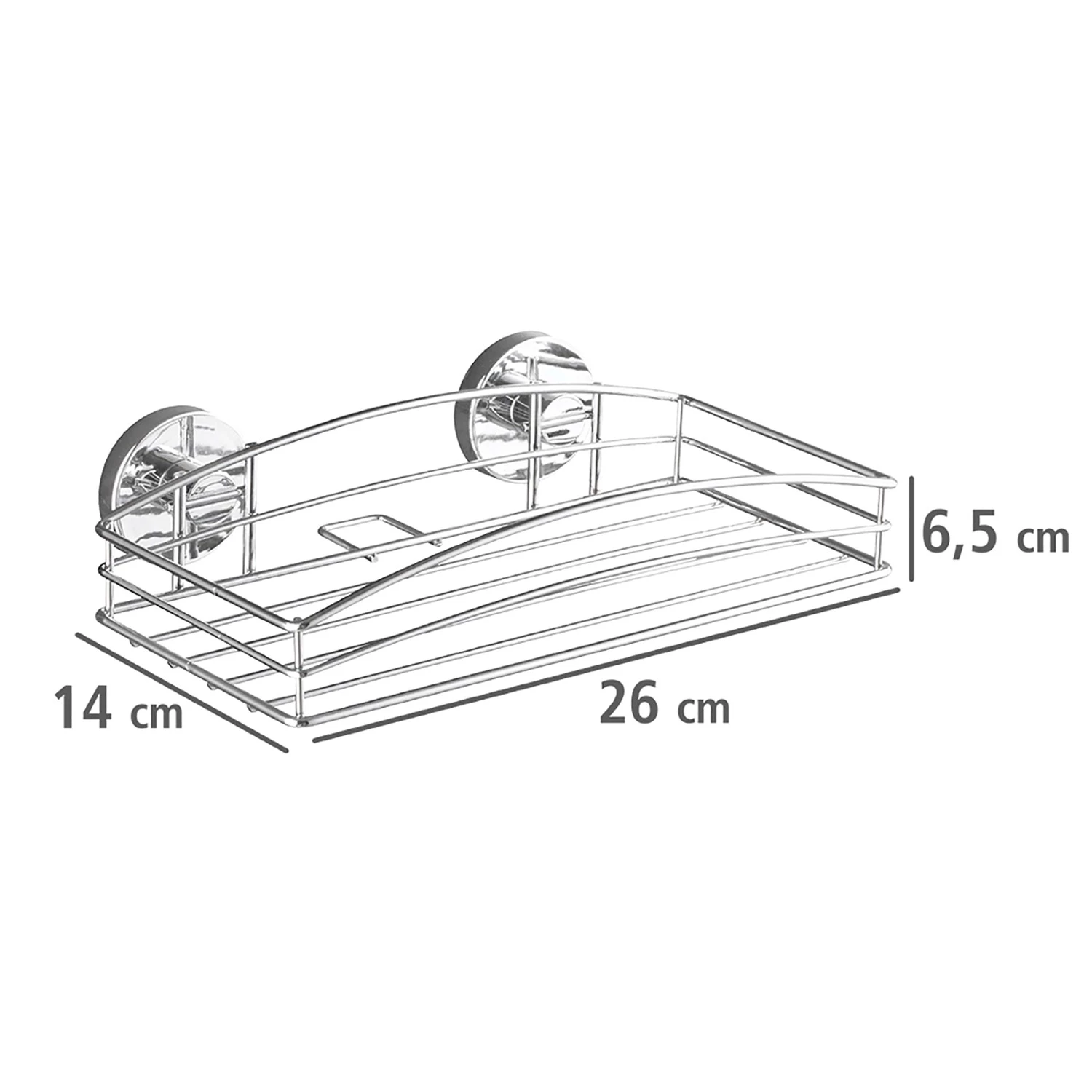 WENKO Étagère murale Vacuum-Loc - Acier inoxydable - Chrome 2 WENKO Étagère murale Vacuum-Loc - Acier inoxydable - Chrome – Image 2