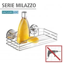 WENKO Étagère murale Vacuum-Loc - Acier inoxydable - Chrome 9 WENKO Étagère murale Vacuum-Loc - Acier inoxydable - Chrome -Accessoires de salle de bain Soldes 1000271146 210608 11152000161 DETAILS P000000001000271146