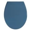 WENKO Siège WC premium Samos - Acier inoxydable / Duroplast - Bleu
