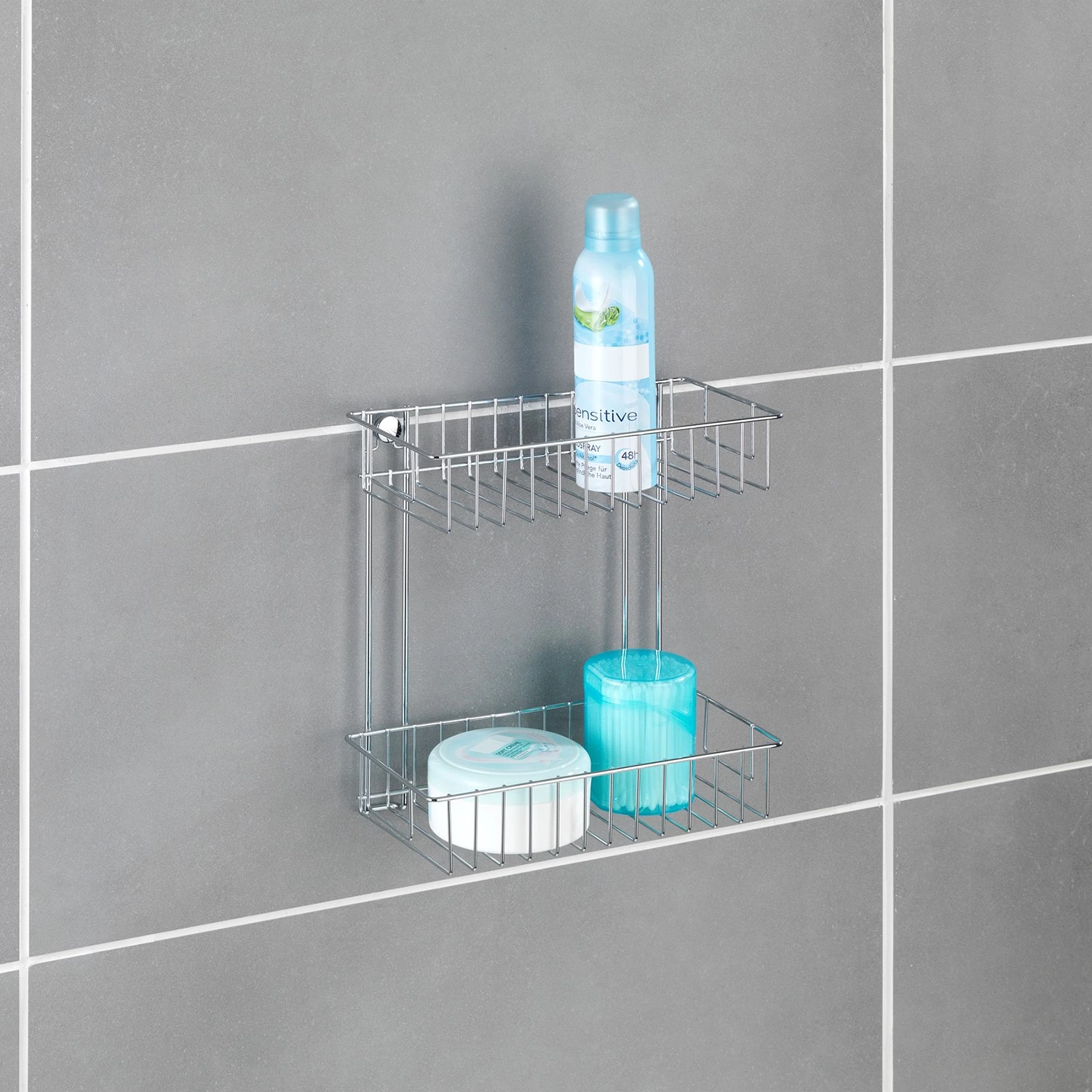 WENKO Étagère murale Classic Acier - Acier inoxydable - Chromé 2 WENKO Étagère murale Classic Acier - Acier inoxydable - Chromé – Image 2