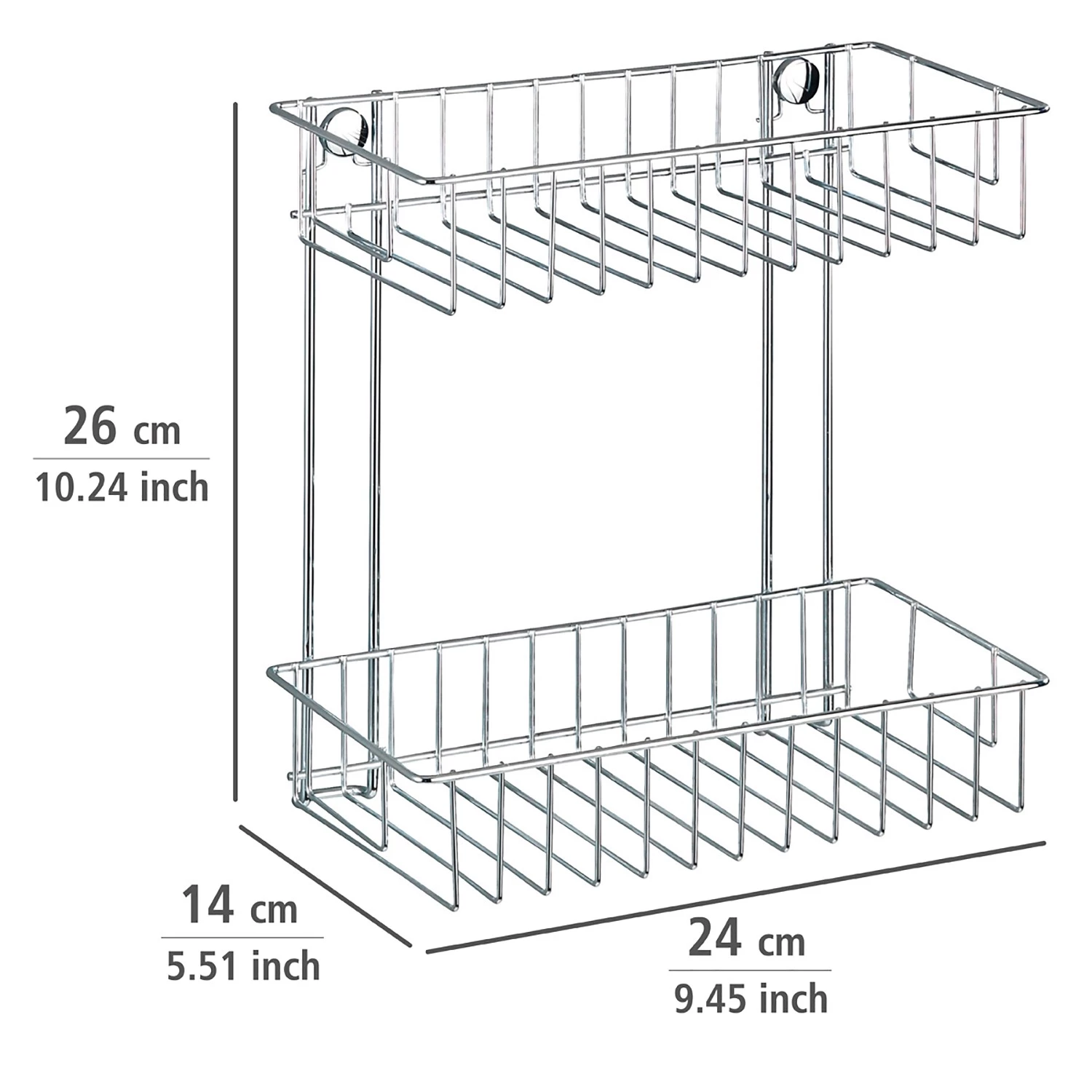 WENKO Étagère murale Classic Acier - Acier inoxydable - Chromé 7 WENKO Étagère murale Classic Acier - Acier inoxydable - Chromé – Image 7