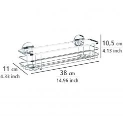 WENKO Maxi étagère d’angle Turbo-Loc Aingeni - Acier inoxydable - Argenté -Accessoires de salle de bain Soldes 1000271167 210608 11182800373 SKETCH DETAILS P000000001000271167 sketch