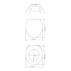 WENKO Siège WC premium Concrete - Acier inoxydable / Duroplast - Gris -Accessoires de salle de bain Soldes 1000271168 210608 11195300471 SKETCH DETAILS P000000001000271168 sketch